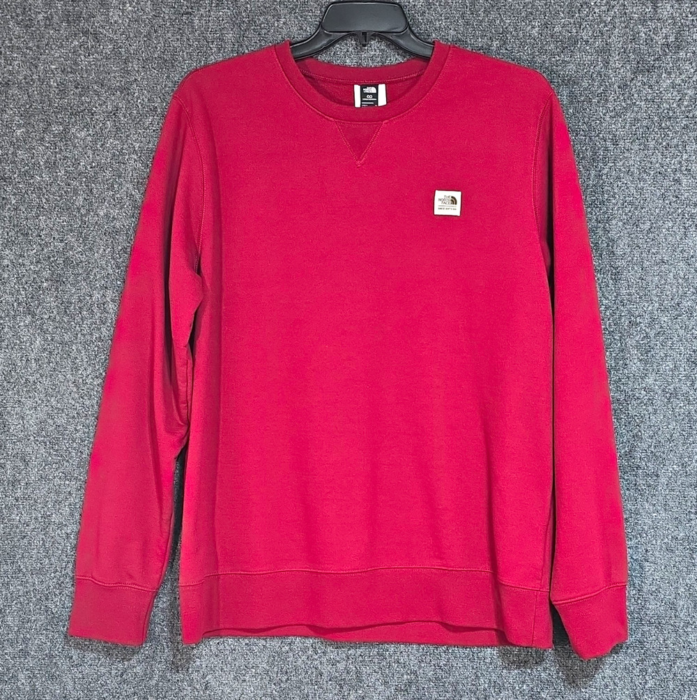 The North Face Circular Design Men's XL Red Logo Crew Neck Fleece Sweatshirt
